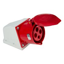 Розетка стационарная наружная TS-124 3P+PE 32А 400В IP44  ЭНЕРГИЯ