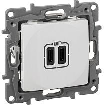 ETIKA Розетка USB C+C 15Вт белый ETIKA Розетка USB C+C 15Вт белый