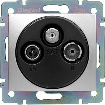 VALENA Розетка TV-FM-SAT оконечная алюминий