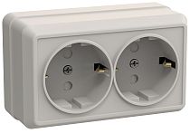 РСш22-3-ОКм Розетка 2местная с заземлением с защ. штор.16А открытое устройство ОКТАВА (кремовый) IEK РСш22-3-ОКм Розетка 2местная с заземлением с защ. штор.16А открытое устройство ОКТАВА (кремовый) IEK