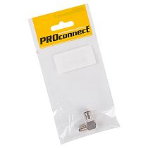 Переходник антенный, (гнездо F - гнездо TV), угловой (1шт.) (пакет) PROconnect