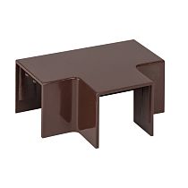 Угол T-образный (25х25) (4 шт) темное дерево EKF-Plast