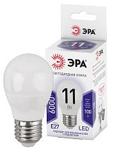 Лампа светодиодная ЭРА STD LED P45-11W-860-E27 шар холодный дневной свет