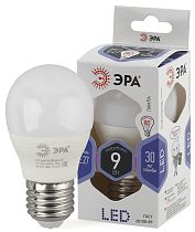 Лампа светодиодная ЭРА STD LED P45-9W-860-E27 шар холодный дневной свет