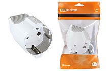 Кабельная розетка 2П+З  с з/ш 16А 250B белая  TDM