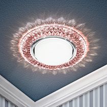 Светильник ЭРА DK LD23 CHP/WH декор cо светодиодной подсветкой Gx53, шампань (50/800)