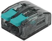 Клемма ЭРА NO-224-46 СМК компактная, серия  412 с рычагом, 2 отверстия, 0,5-4