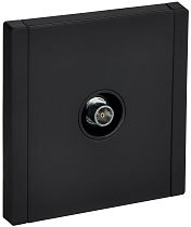 FORTE&PIANO Розетка TV оконечная FP128M металл черный IEK