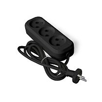 Удлинитель бытовой  У6-639 М ПВС 2*0,75 3 гнезда 2м черный UNIVERSAL