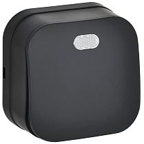 GLORY Выключатель 1-клавишный для открытой установки с индикацией 10А ВС20-1-1-ХЧм черный матовый IEK