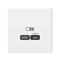ArtGallery Белый USB Розетка тип-С 65Вт высокоскор.заряд. QC, PD, механизм Systeme Electric (Schneider Electric)