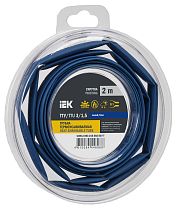 Трубка термоусадочная ТТУ нг-LS 3/1,5 синяя (2м/упак)  IEK