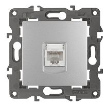 Розетка ЭРА Elegance 14-3107-03 алюминий RJ45
