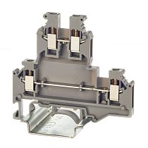 Клемма двухуровневая винтовой зажим 4 точки подключения 2.5кв.мм сер. DKC