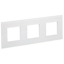 SKANDY Рамка 3-местная SK-F23W стекло арктический белый IEK