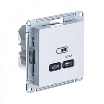 AtlasDesign Белый розетка USB C, 65W, Fast Charge (QC.PD) Systeme Electric (Schneider Electric)