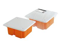 Распаячная коробка СП 92х92х40мм, крышка, IP20, инд. штрихкод,  TDM