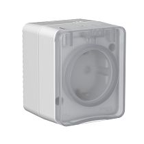 AtlasDesign Profi IP54 О/У РОЗЕТКА с заземлением со шторками 16А 250В, СЕРЫЙ Systeme Electric (Schneider Electric)