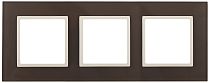 Рамка для выключателей и розеток тройная ЭРА Elegance 14-5103-31 стекло мокко