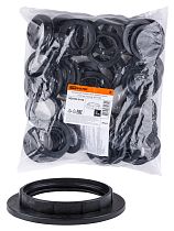 Кольцо для патрона Е27, термостойкий пластик, черный, Б/Н  TDM