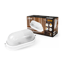 Светильник ЖКХ Gauss НБП IP54 280*160*108 овал под лампу Е27 max 100W, 1/8