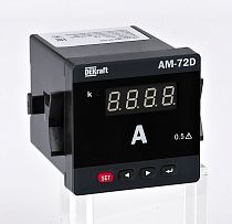 Амперметр цифровой 96x96мм однофазный, вход 5А, LED-дисплей АМ-96D DEKraft Амперметр цифровой 96x96мм однофазный, вход 5А, LED-дисплей АМ-96D DEKraft