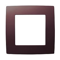 Рамка для выключателей и розеток одинарная ЭРА 12 12-5001-25 пластик бордо