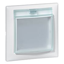 Рамка однопостовая с прозрачной крышкой IP44 белая Valena DIY Legrand