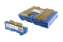 Шина "N" нулевая с изолятором на DIN-рейку 6x9мм стойка бол. 6 групп инд. стикер  TDM