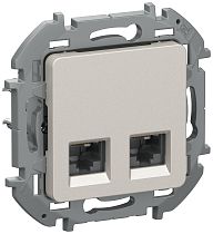 IEKINSPIRIA Розетка компьютерная двойная RJ45 категория 5Е UTP 6731281 шампань IEK