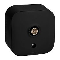 QUTEO Розетка для открытой установки TV тип звезда чёрный матовый