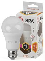 Лампа светодиодная ЭРА STD LED A60-17W-827-E27 груша теплый белый свет