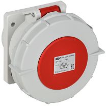 Розетка встраиваемая прямаяССИ-6252 32А-6ч 380В 3P+PE+N IP67 IEK