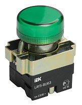 Индикатор LAY5-BU63 зеленого цвета d22мм  IEK