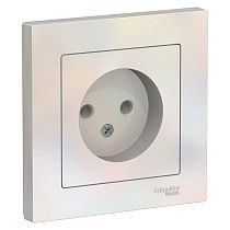 AtlasDesign Жемчуг Розетка без заземления, 16А, (в сборе с рамкой) Systeme Electric (Schneider Electric)