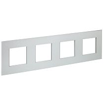 SKANDY Рамка 4-местная SK-F34S металл серебряный IEK