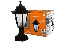 Светильник садово-парковый НТУ 06-60-001 шестигр., стойка, пластик, расс.пластик, черный  TDM