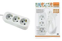 Удлинитель народный УН03  3 гнезда, 7 метров, с/з, ПВС 3х0,75мм2  10А/250В TDM