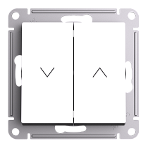 AtlasDesign 2-клавишный ВЫКЛЮЧАТЕЛЬ ЖАЛЮЗИ, 10А, мех., БЕЛЫЙ Systeme Electric (Schneider Electric)