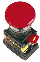 Кнопка AEAL-22 "Грибок"с фиксацией красный d22мм 240В 1з+1р  IEK