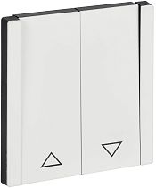 FORTE&PIANO Выключатель жалюзи 10А FP211M металл белый IEK