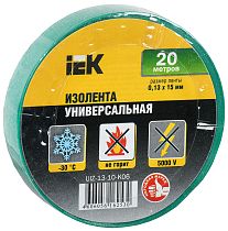 Изолента ПВХ 0,13х15 мм зеленая 20 метров  IEK