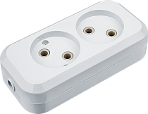 Колодка Navigator NCA-BL01-02-X-WH 2гн без заземления АБС пластик