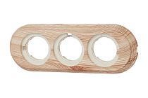 Рамка трехпостовая,серия Лизетта, пластик, цвет Карельская Сосна Bironi