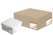 Коробка распаячная ОП 100х100х55мм, крышка, IP54, 8вх.  TDM