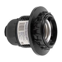 Патрон General GLH-E27-CAR-H-B-R, карболитовый, Е27, подвесной, с кольцом, черный, 1/20/400