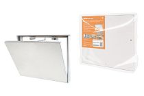 Люк под плитку, алюминиевый, съемный, нажимной, ограничитель-цепочка, 500х300,  TDM