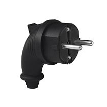 Вилка угловая с заземлением каучук 16А 250В IP44 UNIVERSAL Вилка угловая с заземлением каучук 16А 250В IP44 UNIVERSAL