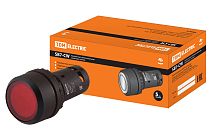Кнопка с фиксацией SB7-CWL3465-24V(LED) d22мм 1з+1р красная  TDM