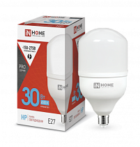 Лампа светодиодная LED-HP-PRO 30Вт 230В Е27 6500К 2850Лм IN HOME Лампа светодиодная LED-HP-PRO 30Вт 230В Е27 6500К 2850Лм IN HOME